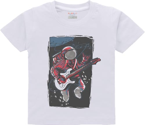 Image of kiddeo Boys Cotton Printed Regular Fit T-Shirt(Pack of 5)
