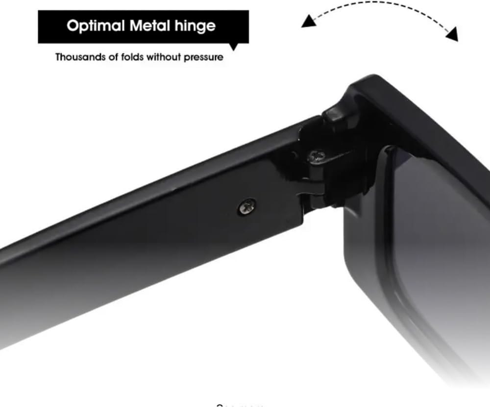 Mens Women's 90’s OG Trendy Rectangle Narrow Flat Top Unisex Square Old School Designer Style Fashion Hip Hop Dark Black Stylish Trendy Gold Jewel Buckle Hinge Sunglasses