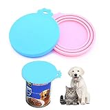 1 x Silikon-Abdeckung für Tierfutter, versiegelt, Universaldeckel für Hundedosen, Deckel für Frischhaltedosen, zufällige Farbe