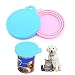 1 x Silikon-Abdeckung für Tierfutter, versiegelt, Universaldeckel für Hundedosen, Deckel für Frischhaltedosen, zufällige Farbe