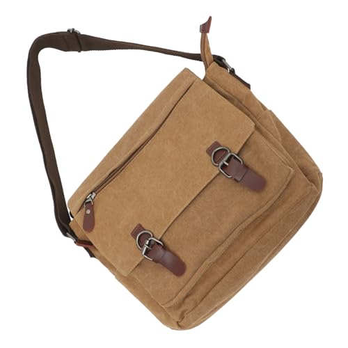 Bolso grande de lona con cremallera ideal para viajes casuales y escuela