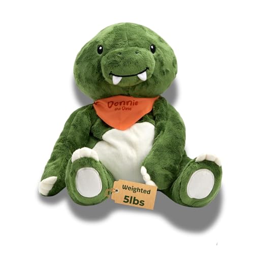 Image of Lilly's Love Weighted Stuffed Animal, 5lb | Sensory Plush for Kids & Adults | Machine Washable Plushie w /Removable Inner | Calming Weighted Stuffed Animal for Anxiety, Donnie The Dino