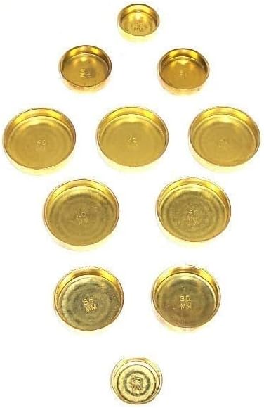 DNJ FPS408 Freeze Plug Set (Brass) for 83-02 Kia, Mazda, Ford 2.0L-2.2L L4 DOHC, SOHC Naturally Aspirated, Turbocharged