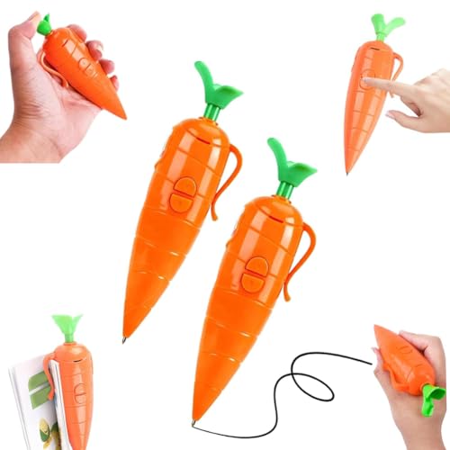 HAFRILY 2PCS Carrot Recorder Pen Ballpoint Device Multi Function Multi Function Voice Recording Pen with Ballpoint Writing Tools Carrot Pens Recorder 20s Playback Feature for Children Learning