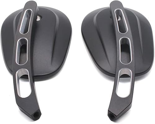 Miniatura 6 de Espejos de motocicleta negro ovalado retrovisor universal 0.315 in 0.394 in espejo lateral para Honada Suzuki Cruiser Chopper Yamaha Kawasak