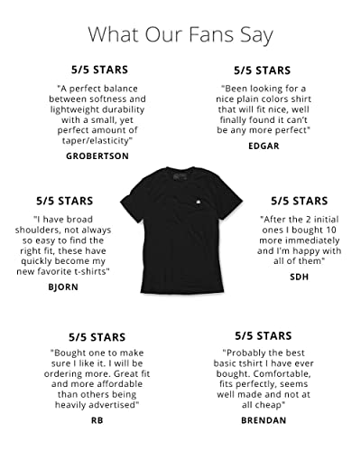 Into The Am Premium Men's Fitted T-Shirt 3-Pack - Modern Fitted Fresh Classic Crew Neck Basic Logo Tee Shirts For Men Pack (Black/Black/Black, Large) #TOP2