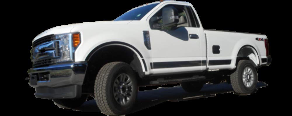 QAA is Compatible with 2017-2020 Ford F-250 & F-350 Super Duty 1 Piece Stainless Gas Door Cover Trim GC57320