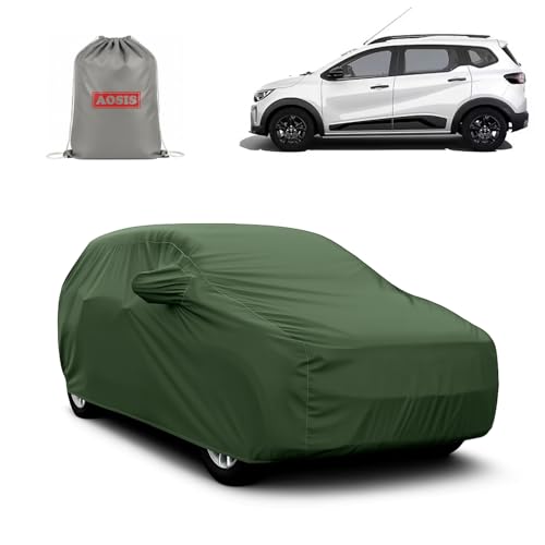 Image of AOSIS 'Waterproof' Car Cover Compatible with Renault Triber Authentic /Evolution /Techno /Emotion 300 GSM Uly Coated Thick Fabric 4X4, Adjustable Belt Buckle, Elastic Grip
