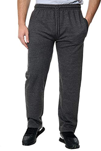 NY Deluxe Edition - Pantalones de deporte para hombre, dobladillo abierto, pantalones de correr casuales, talla S a 5XL Negro Negro ( 3XL