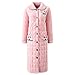 Produktbild Damen Bademantel Herbst und Winter Warm und Verdicken Mittellanger Bademantel Rosa Haushalts Nachtwäsche, M-XXL (Size : XX-Large)