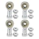 Kozelo 4 Stück SI6T/K M6 Gelenklager - [6 mm Bohrung, M6x1 weibliches Rechtsgewinde] Weibliches Gelenklager mit Kontermuttern, 45# Kohlenstoffstahl