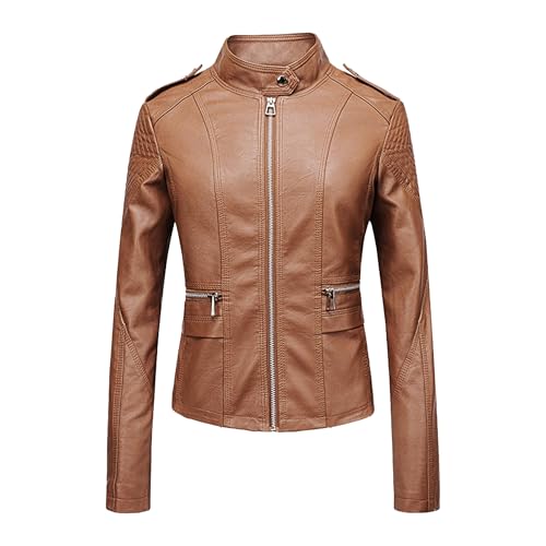 Manteau court en similicuir léger au style blker épuré