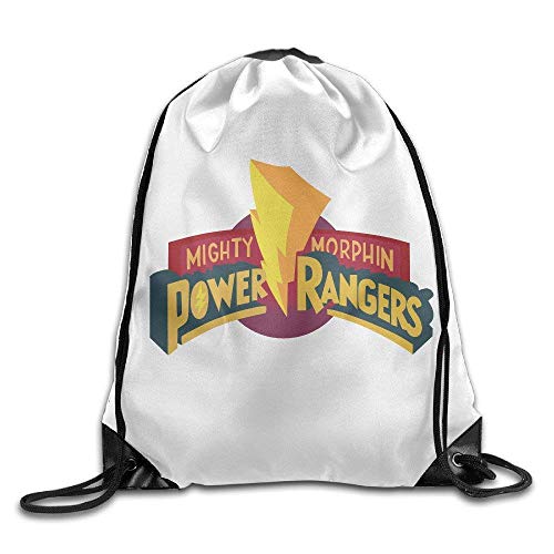 Etryrt Mochilas Bolsas de Gimnasia de Cuerdas  Power Ranger Logo Drawstring Backpack