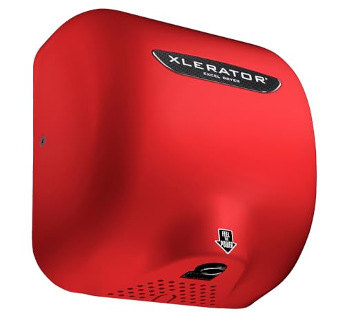 Excel Dryer XL-SP Red XLERATOR Automatic Commercial Hand Dryer,Zinc Die Cast Red Cover, XL-R image 5