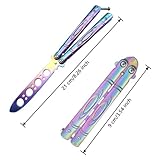 FZLANQ 1 PCS Practice Butterfly Knife Colorful Butterfly Trainer Comb Metal Practice Tool for Beginner Practicing Flipping Tricks - Image 2