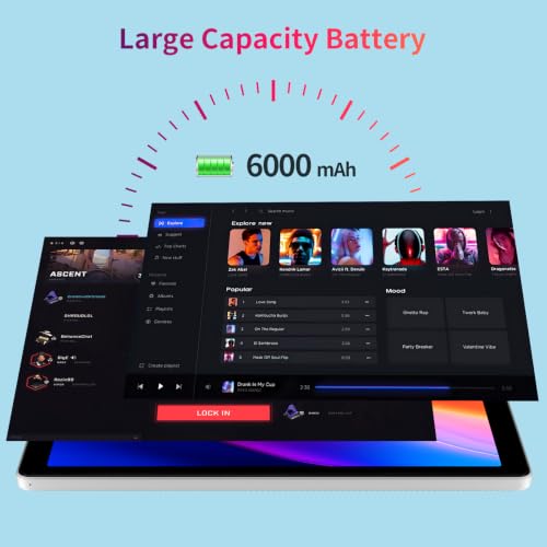 Image of Tablet 10 inch Android 16, 32GB+1TB Storage, 1280x800 IPS White