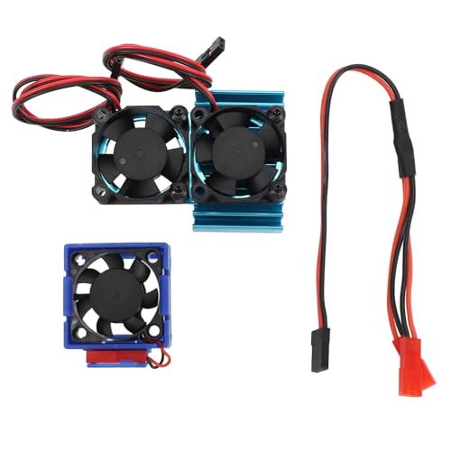 ESC Cooling Fan and Motor Cooling Fan Dual Fan Set for Slash 4x4 VXL 1/10 for Rustler 4x4 Stampede 4X4 for Hoss 4x4 for Velineon VXL?3s (Blue)