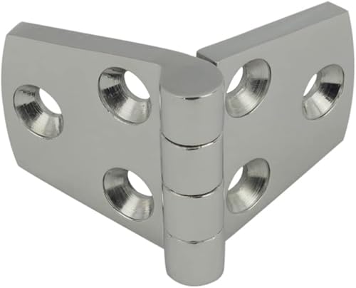 Miniatura 10 de Ayunwei Bisagra de puerta de 1.97 x 1.97 pulgadas, bisagras cuadradas de grado marino de acero inoxidable 316 para barco, gabinete, escotilla,