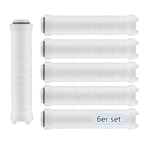 Nafall 6-Stück Filter Duschkopf,PP Baumwolle Filter für Duschkopf,Universal Filter Für Shower Head,Baumwollkern für duschkopf mit filter