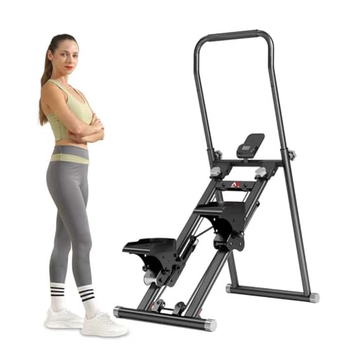 YEE RUN Stepper d’Escalier Pliable，Stepper Fitness pour la Maison，Guidon et pédales...