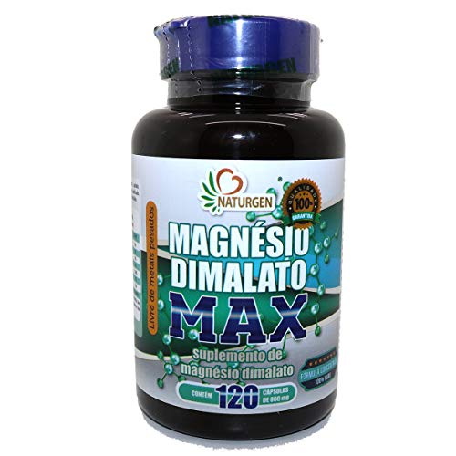 Magnesio Dimalato Puro 800mg C/120 Caps - 2 Meses Por Pote