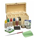 GTE Precious Metal Jewelry Testing Kit Wooden Box 30pcs Eye Magnifier 10K 14K 18K 24K