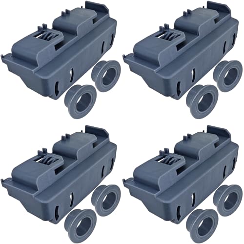 EfenaLife WD28X27241 Dishwasher Lower Rack Carrier and Roller Kit for GE Dishwasher Lower Rack Wheels Assembly WD12X10438, WD12X10439, WD12X10446, WD12X10447, WD12X22656, WD12X22657 (4Pcs)