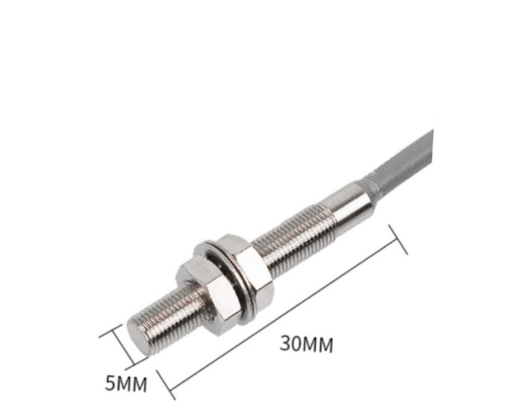 Induktiver Sensor PNP NO M5 Gewinde vernickelt IP65 1,5mm Induktiver Näherungsschalter Näherungssensor (Induktiver Sensor M5 - vernickelt - 1,5mm PNP NO)