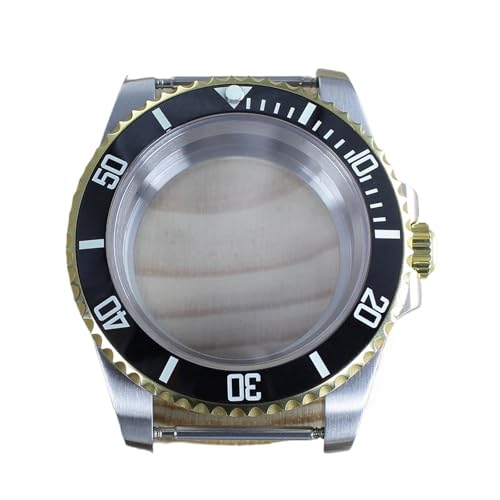 Boîtier de montre 40 mm en acier or et argent de haute qualité