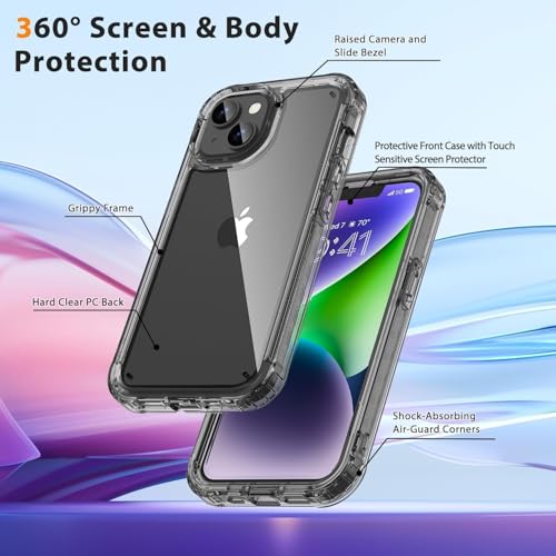 Coque de protection iPhone 15 Plus robuste et antichoc transparente