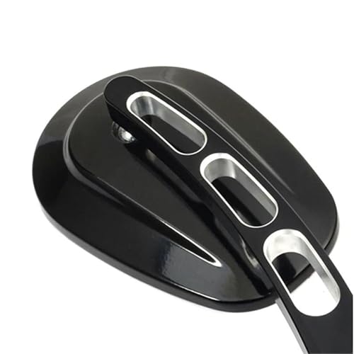 Retrovisor de aluminio antivibración para manillar de moto custom 2