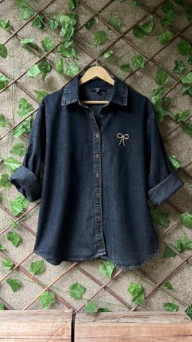 KAZAMA DESIGN FASHION Women's Denim Shirt Blue - Image 3