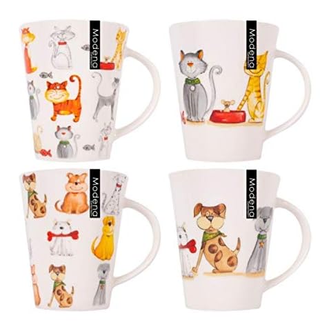 YöL Set of 4 Cat and Dog Mugs Cover