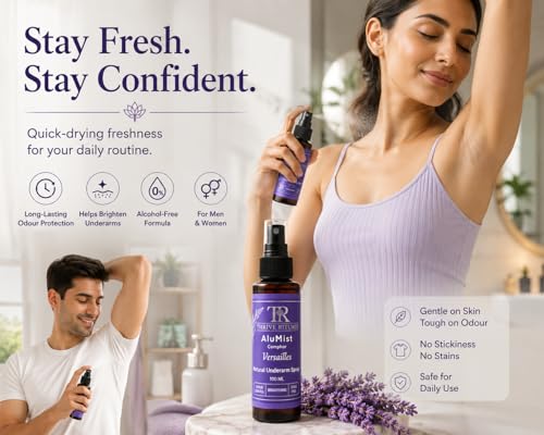 Image of AluMist Versailles Natural Alum Underarm Spray | Alcohol-Free Deodorant for Men & Women | Long-Lasting Freshness | Odour Protection | Gentle Daily Use | 100 ml