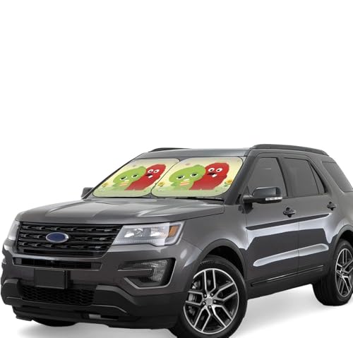 ガチャピン (2) 車用サンシェード サンバイザー 日よけ 紫外線対策 カーサンシェード 四季兼用 車用品 折畳み 便利 遮光 断熱 吸盤4個付
