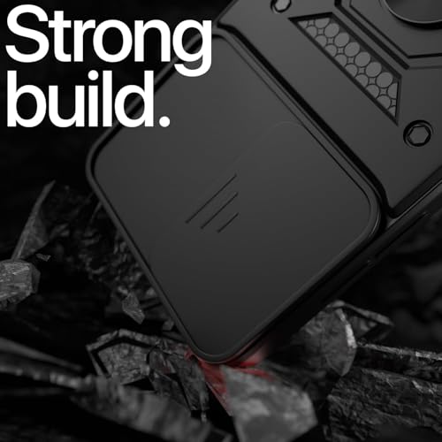 Image of AIBEX Back Cover for Redmi 15 5G | D10 Tough Armor Case | Sliding Camera Shield | 360 Protection | Kickstand Ring Holder | Military-Grade Bumper Case
