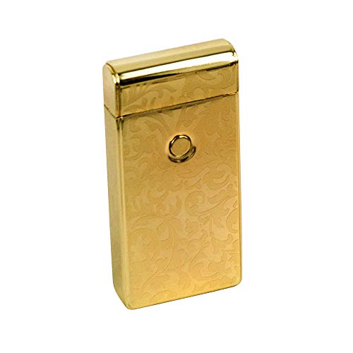 Preisvergleich Produktbild iProtect elektronisches Feuerzeug Zigarettenanzünder aufladbar mit USB Anschluss und Ladekabel Oriental Design in gold
