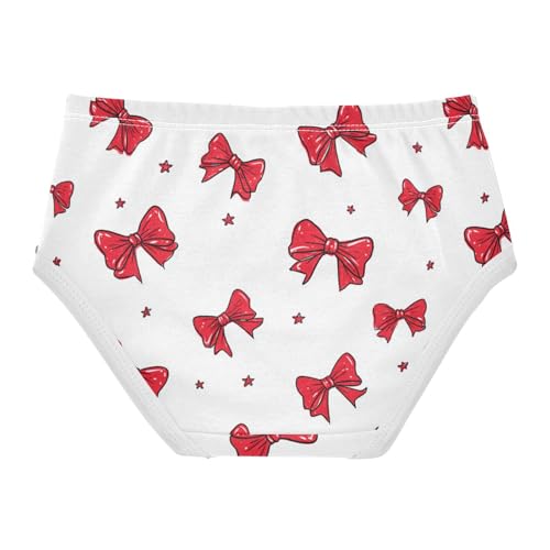 Wusikd Red Bow Cartoon Girls' Underwear Cotton Girls Briefs Soft Toddler Underwear 2T2