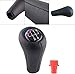 Car Gear Shift Knob Shifter Lever and Manual/Auto Gear Shifter Gaiter Dust Boot Cover for BMW E30 E34 E36 E46 Z3 (5 Speed)