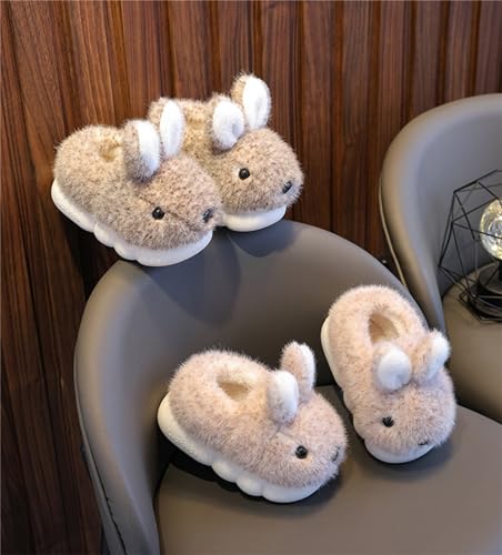 Image of Cute Women's Rabbit Slippers - Warm & Plush, Cartoon Design, Perfect for Winter & Indoor /Outdoor Use