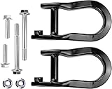 CCNLHZM Front Tow Hooks Ring Compatible with Chevy Silverado GMC Sierra 1500 Front Lower Bumper Trailer Ring, 2Pcs, Replace 84072463 (Black)
