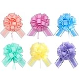 6 PC Pull Bows,Bow for Gift Wrapping,6 inches, Party Gift Wedding Ribbon Bows for Wrapping Boxes or Flower Decorations, Gift Decorations(Bright Colors)