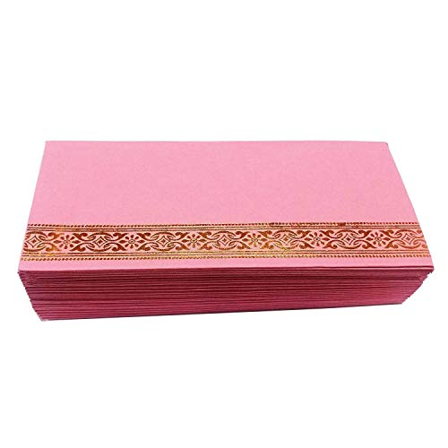 Truvic Pack of 100 Flower Designer Money Envelope, Shagun Envelop, Wedding, Engagement, Any Occasion Cash Gift Money Cover Pack of 100 (Ass.Colours)