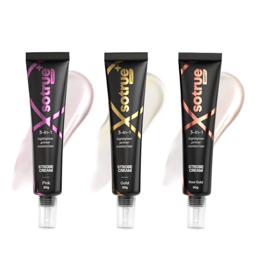 Sotrue Strobe Cream, Pack of 3, Rose Gold, Pink and Gold, 30g Eac...