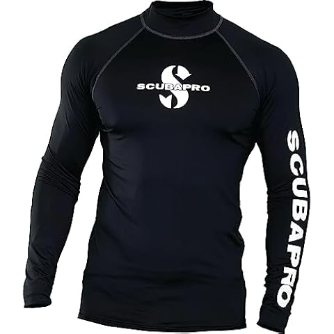 SCUBAPRO Men's Standard UPF 50 Rash Guard, Long Sleeve, Black, 2XL Cover