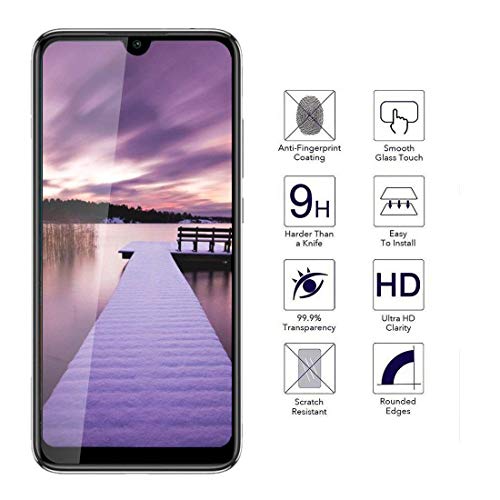 Image of NISHTECH (Black) Tempered Glass Screen Protector for Xiaomi Redmi Mi A3 - Full Edge to Edge Coverage