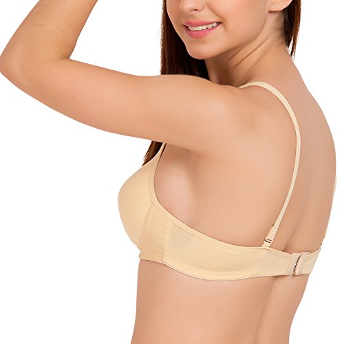 Image of Tweens - Medium Padded Cotton Rich Bra - Full Coverage, Seamless, Multiway Straps, Wirefree Everyday T-Shirt Bra (Pack of 2)