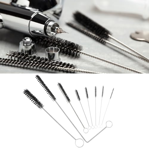 Image of QWORK Air Spray Gun Cleaning Kit, 22-Piece Set for Air Spray Paint Gun Maintenance, Includes Brushes, Needles, Lubrication Bottle, and Storage Case