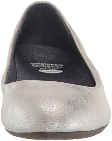 Dr. Scholl's Shoes Women's Giorgie Slip On Ballet Flat, Silver, 11 | Image 1