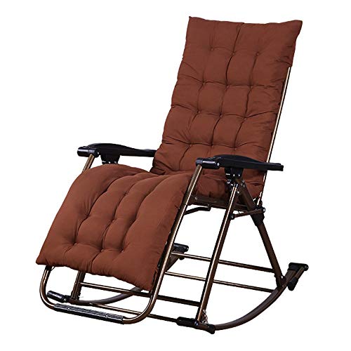 FUFU Deckchairs Null-Gravity-Recliner mit gepolsterten, Camping-Lounge-Terrasse unterstützen 500 lbs-Folding-Rasen-Recliner mit Beistelltisch, Terrasse Liegenstuhl mit Unterstützung 350lbs, Klappbar